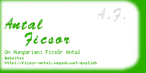 antal ficsor business card